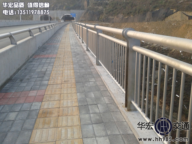 贵龙大道镀锌喷塑桥梁护栏